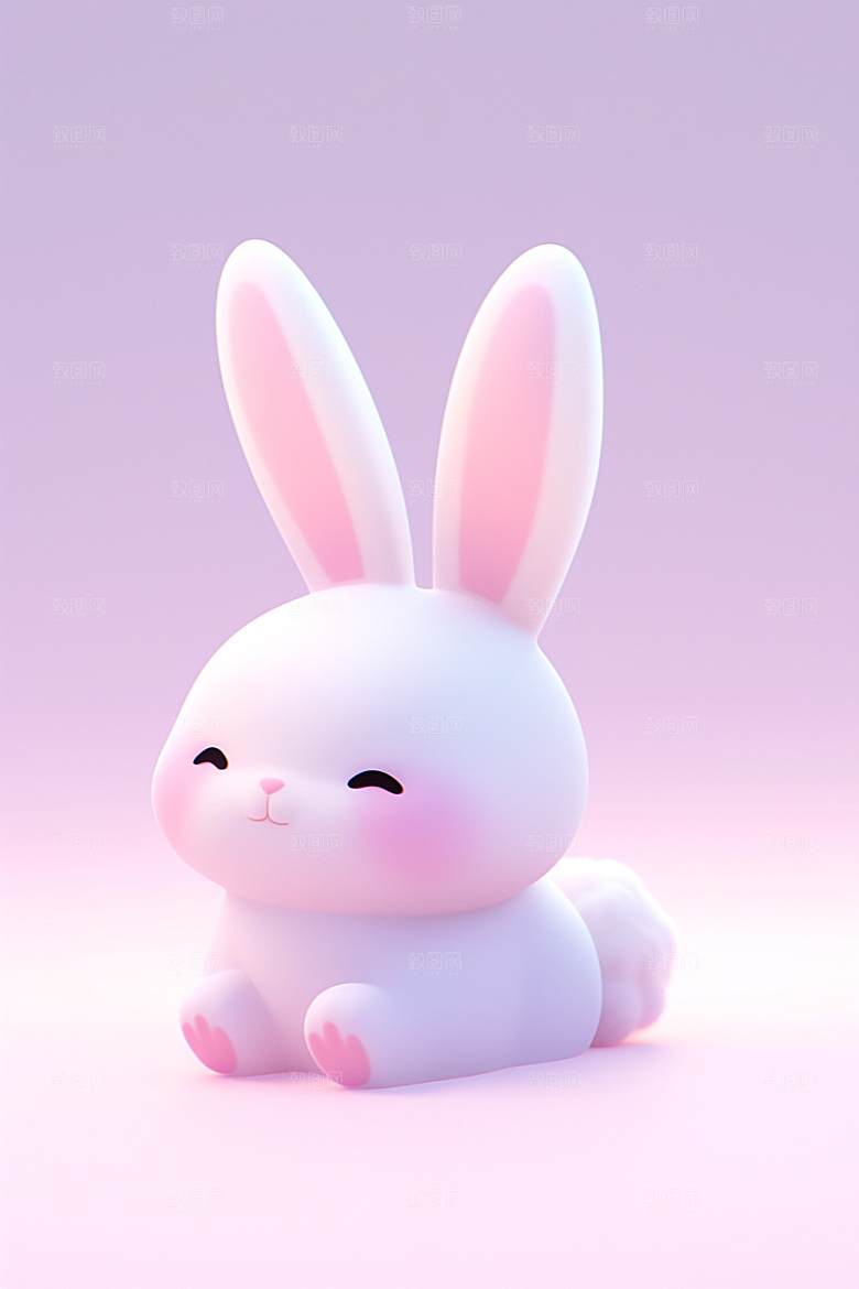 CG小兔子拟人IP模型