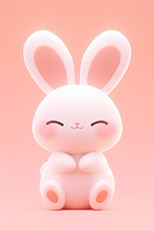 CG小兔子可爱立体模型
