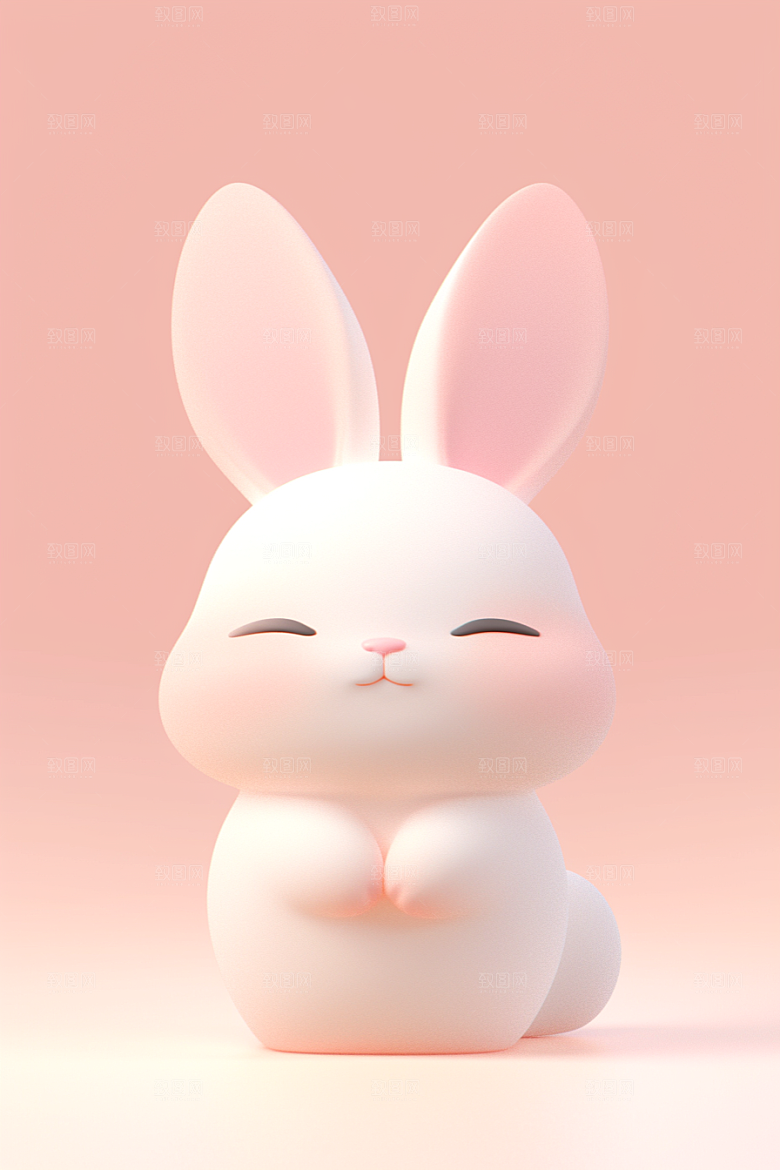 CG小兔子立体卡通模型