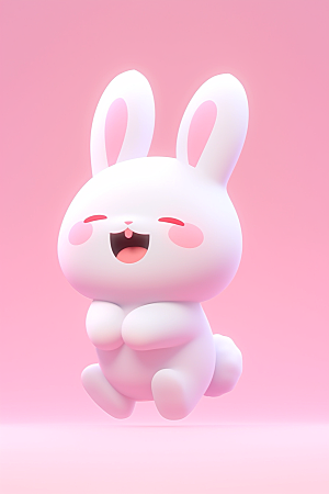 CG小兔子拟人卡通模型
