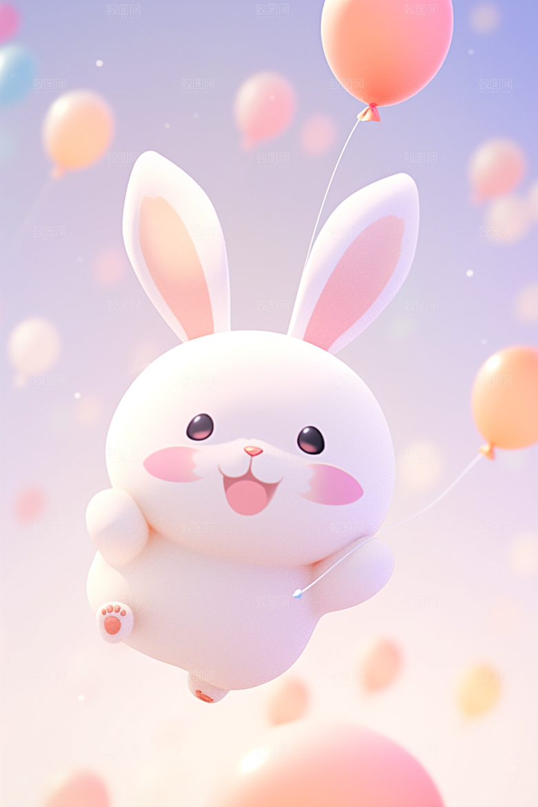 CG小兔子小动物IP模型