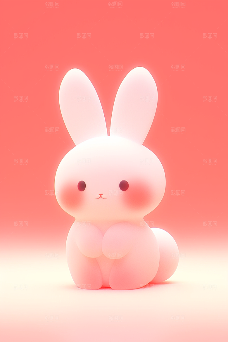 CG小兔子立体形象模型