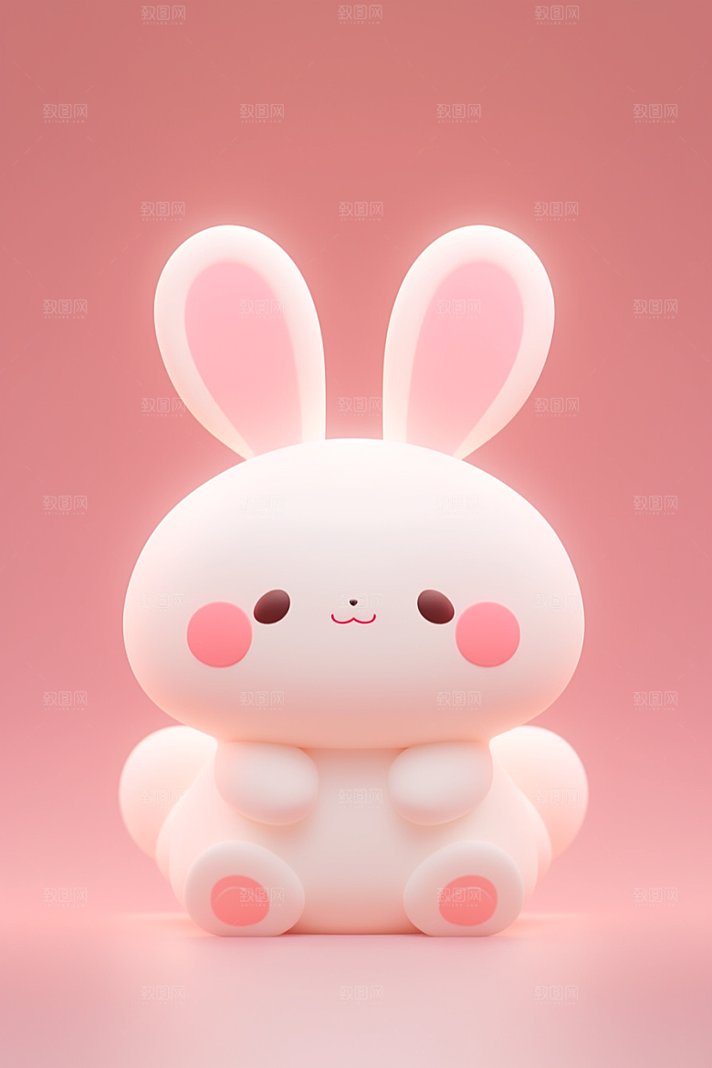 CG小兔子C4D3D模型