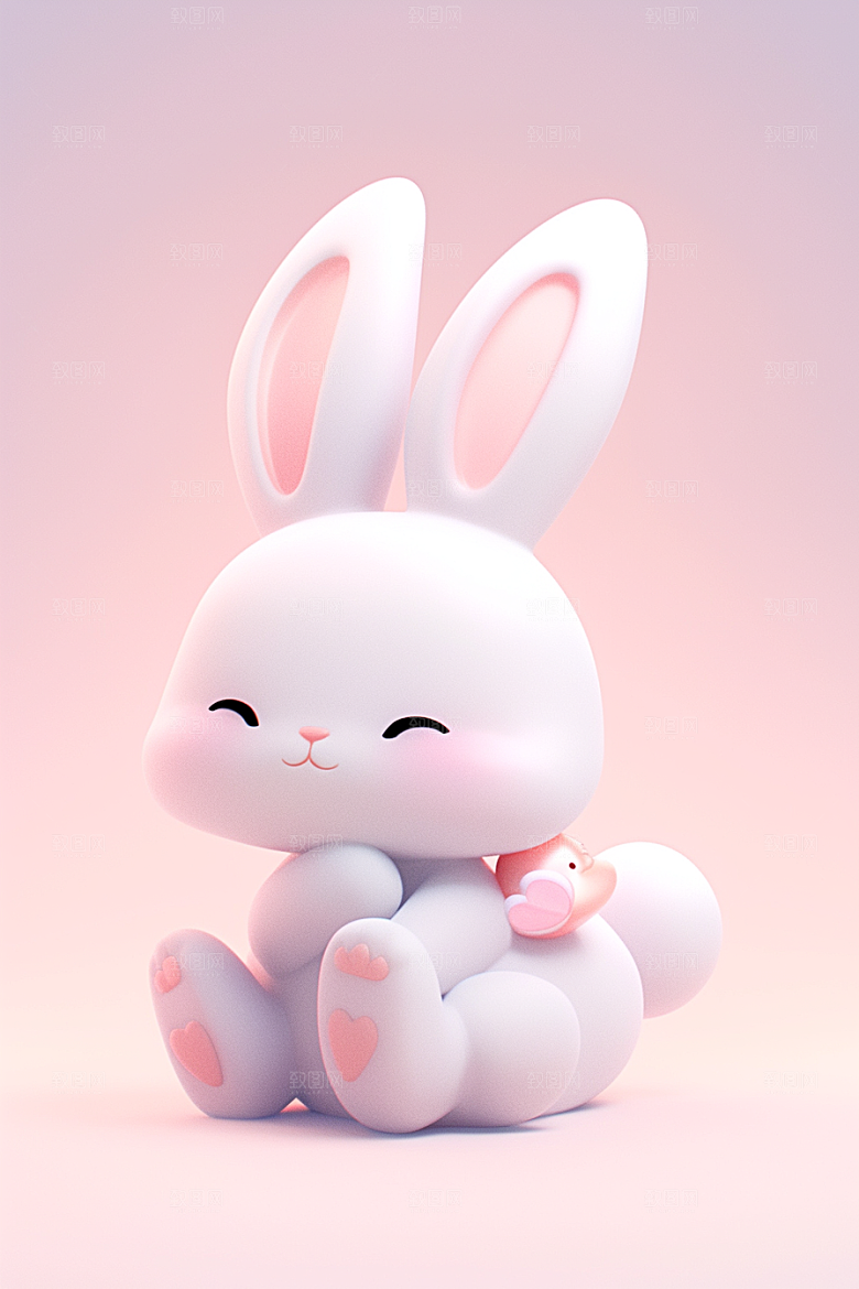 CG小兔子立体卡通模型