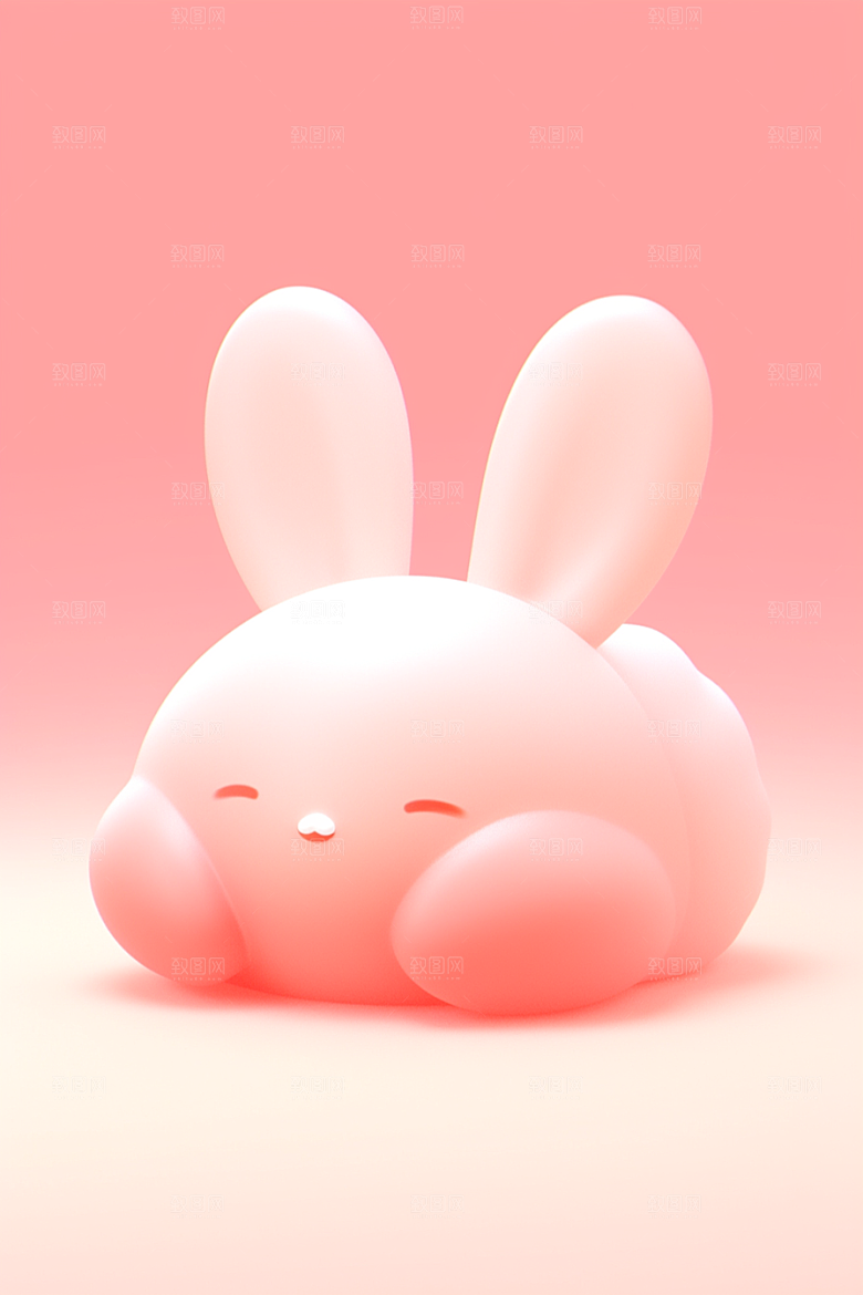 CG小兔子卡通IP模型