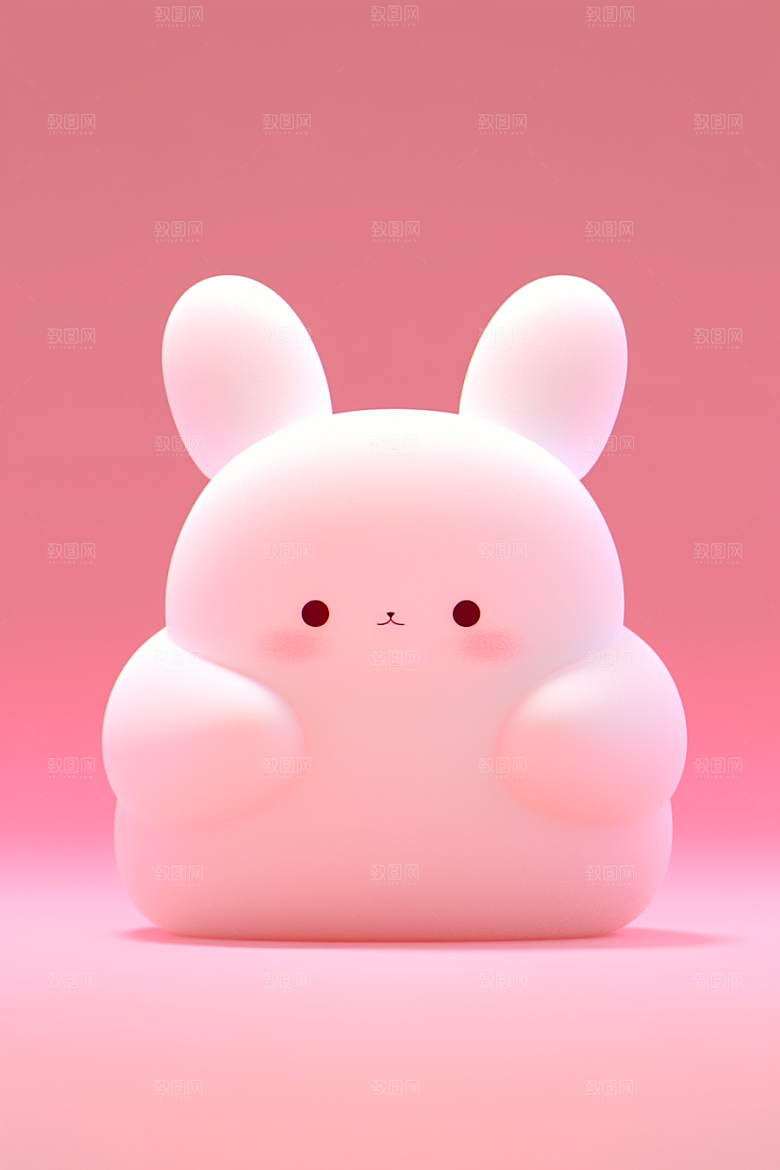 CG小兔子小白兔卡通模型