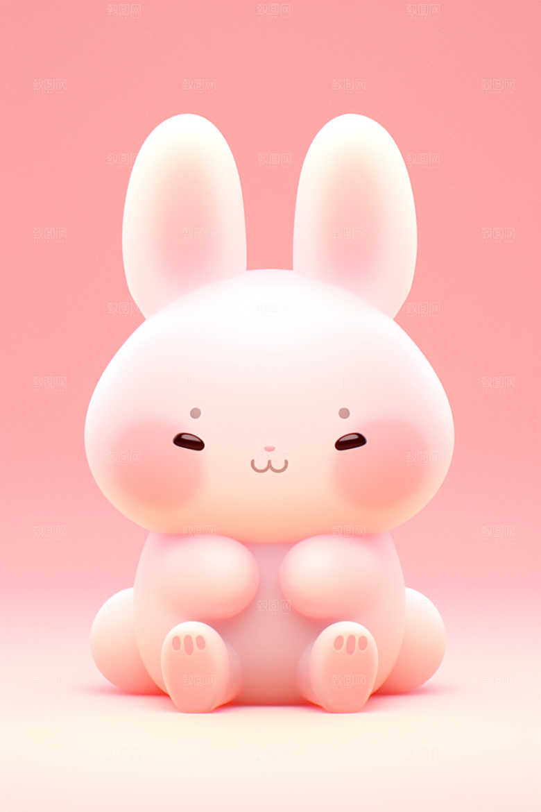 CG小兔子立体C4D模型