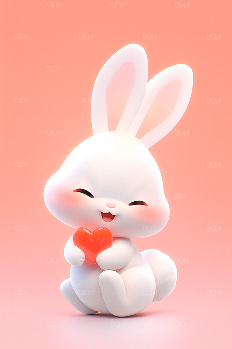 CG小兔子C4D卡通模型