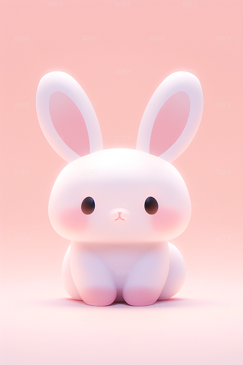 CG小兔子C4D形象模型