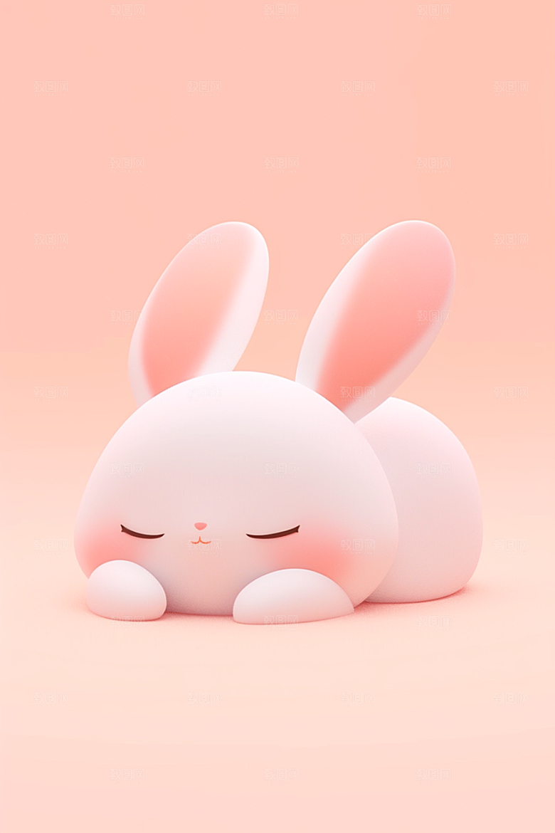 CG小兔子立体小白兔模型