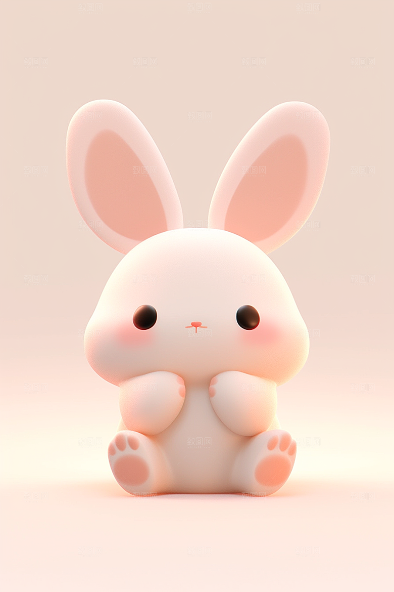 CG小兔子小动物拟人模型
