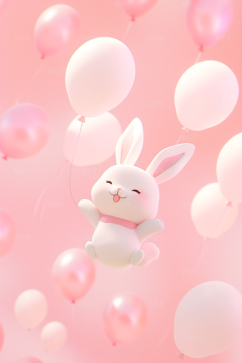 CG小兔子C4D小动物模型