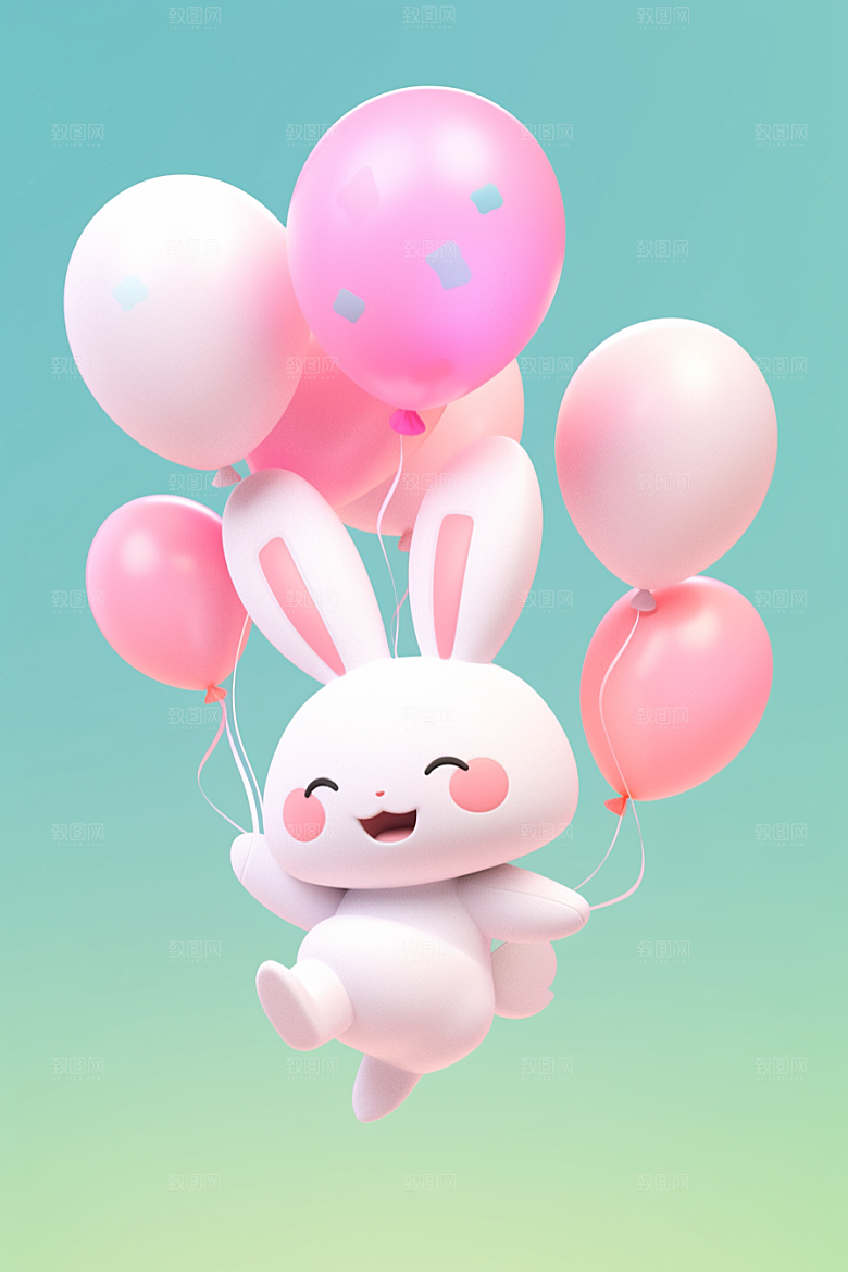 CG小兔子小白兔3D模型