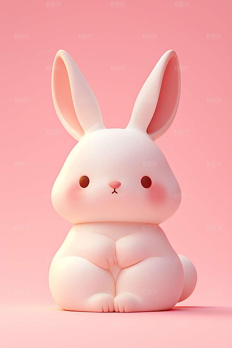 CG小兔子拟人小白兔模型