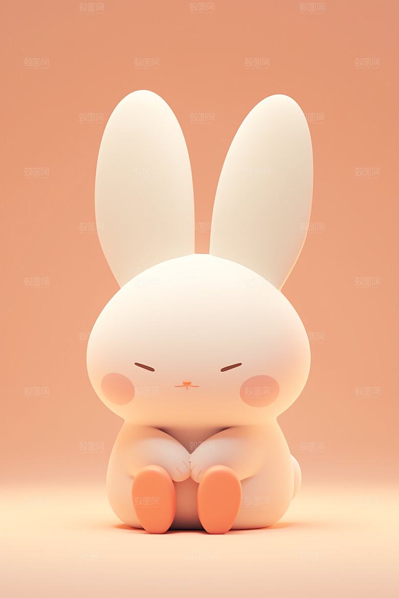 CG小兔子C4D卡通模型