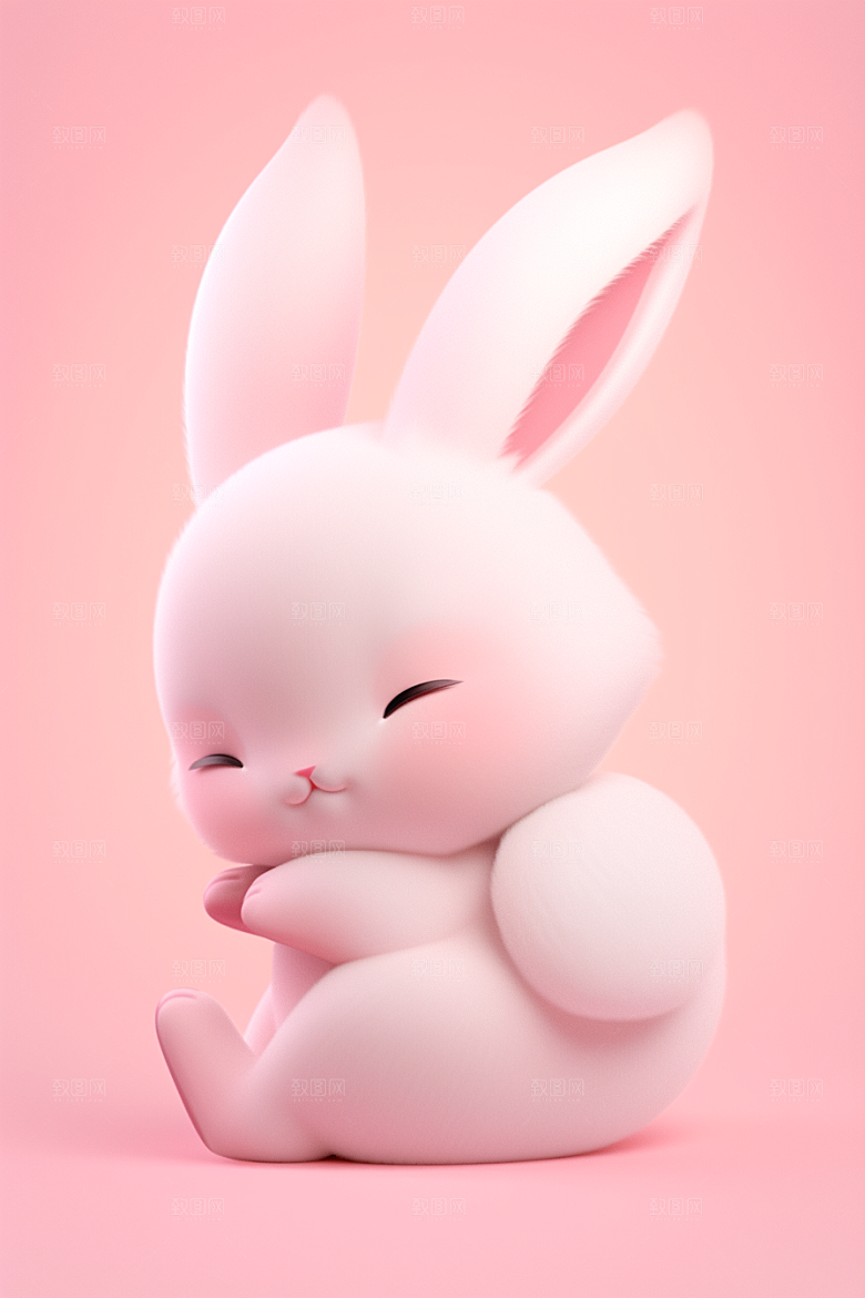 CG小兔子C4D小白兔模型