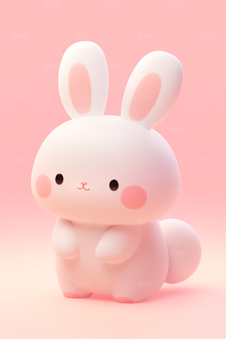 CG小兔子小白兔IP模型