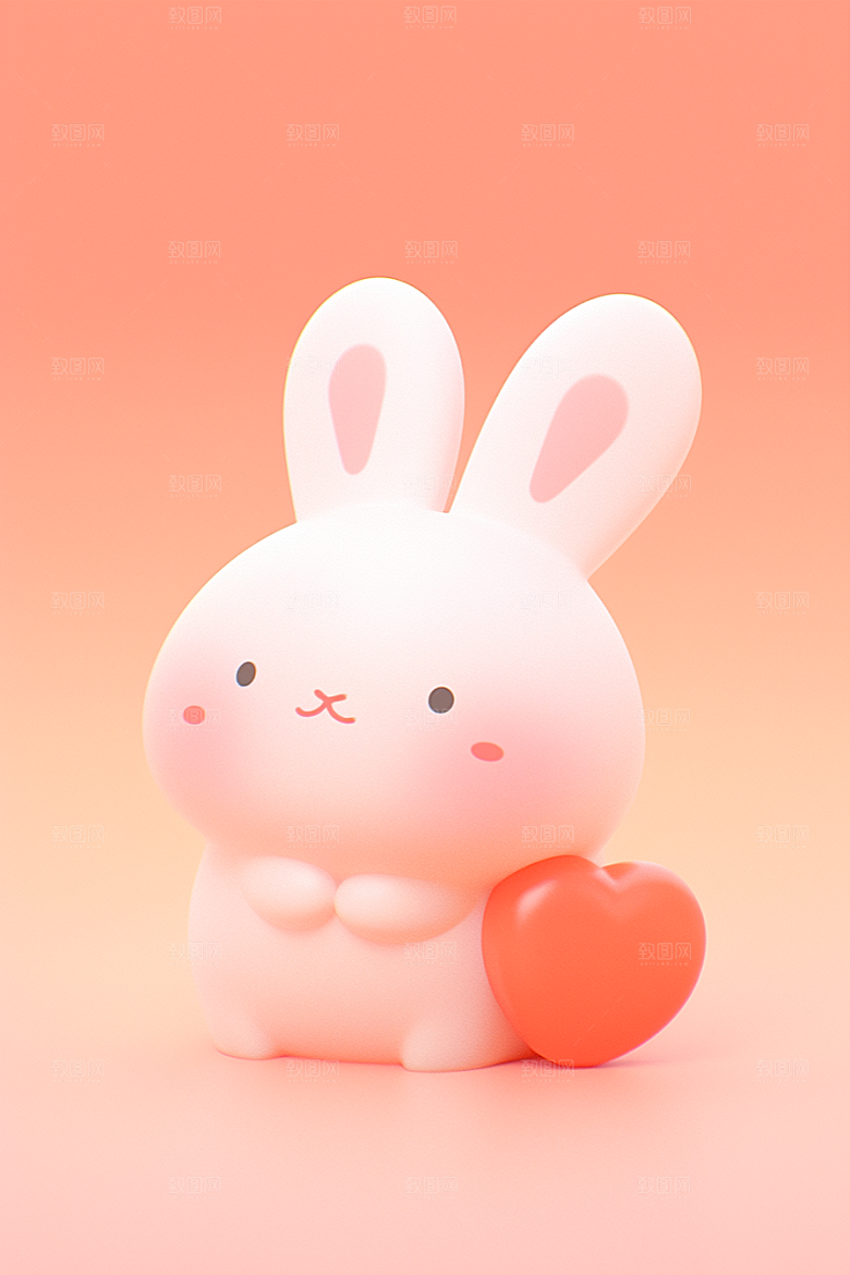 CG小兔子小动物拟人模型