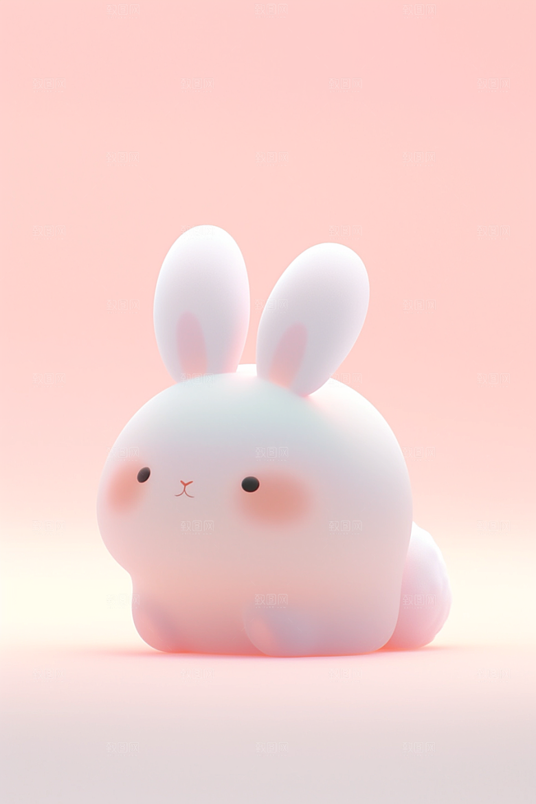 CG小兔子IP小动物模型