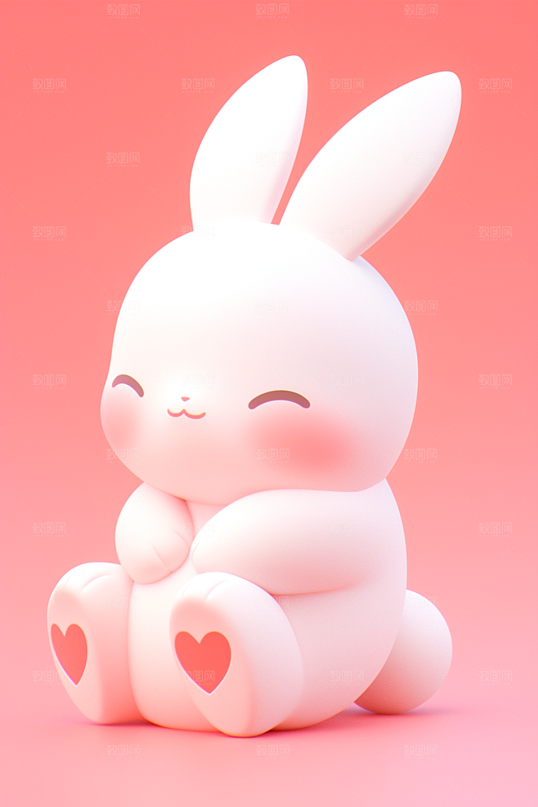 CG小兔子拟人3D模型