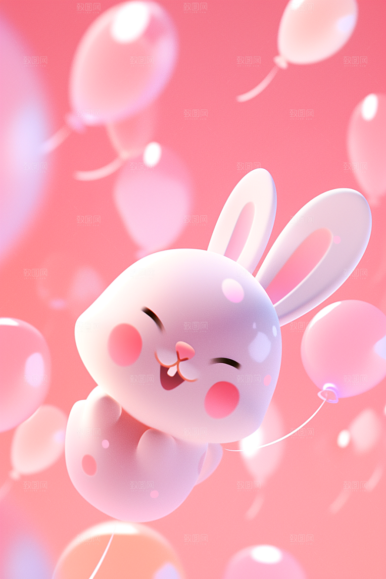 CG小兔子形象3D模型