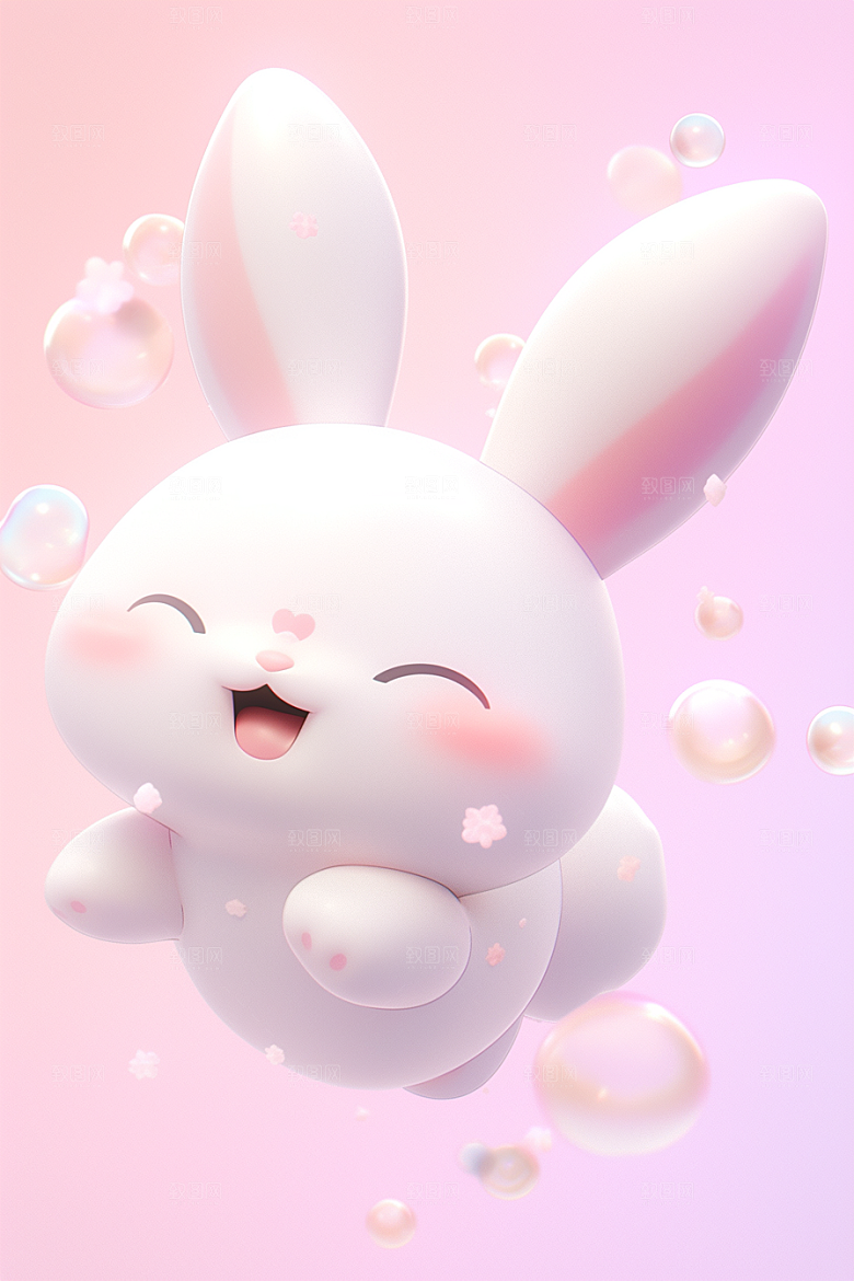 CG小兔子可爱3D模型