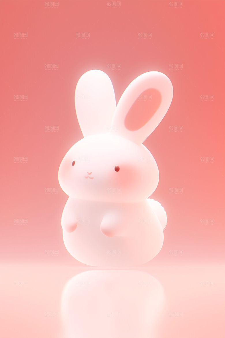 CG小兔子拟人C4D模型