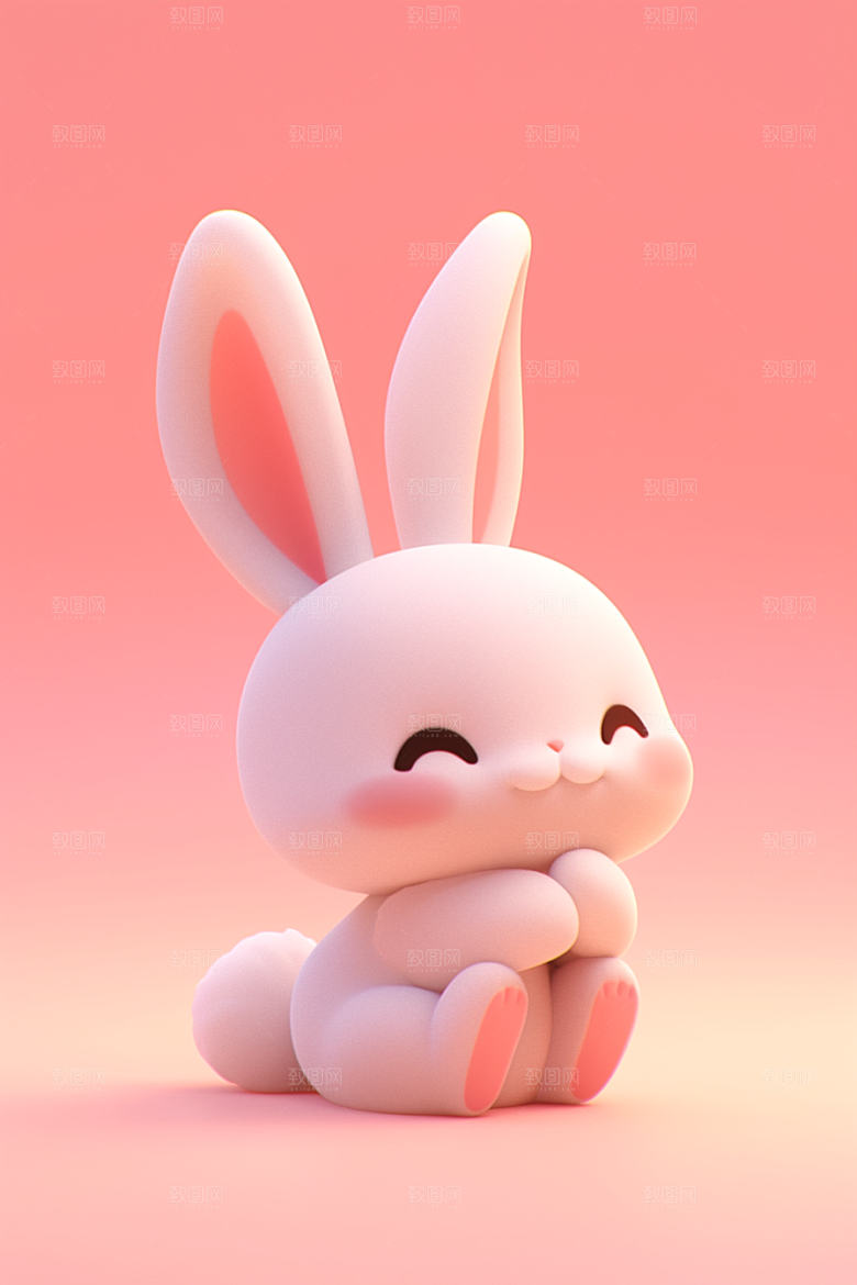 CG小兔子IP可爱模型