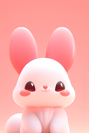 CG小兔子拟人小动物模型