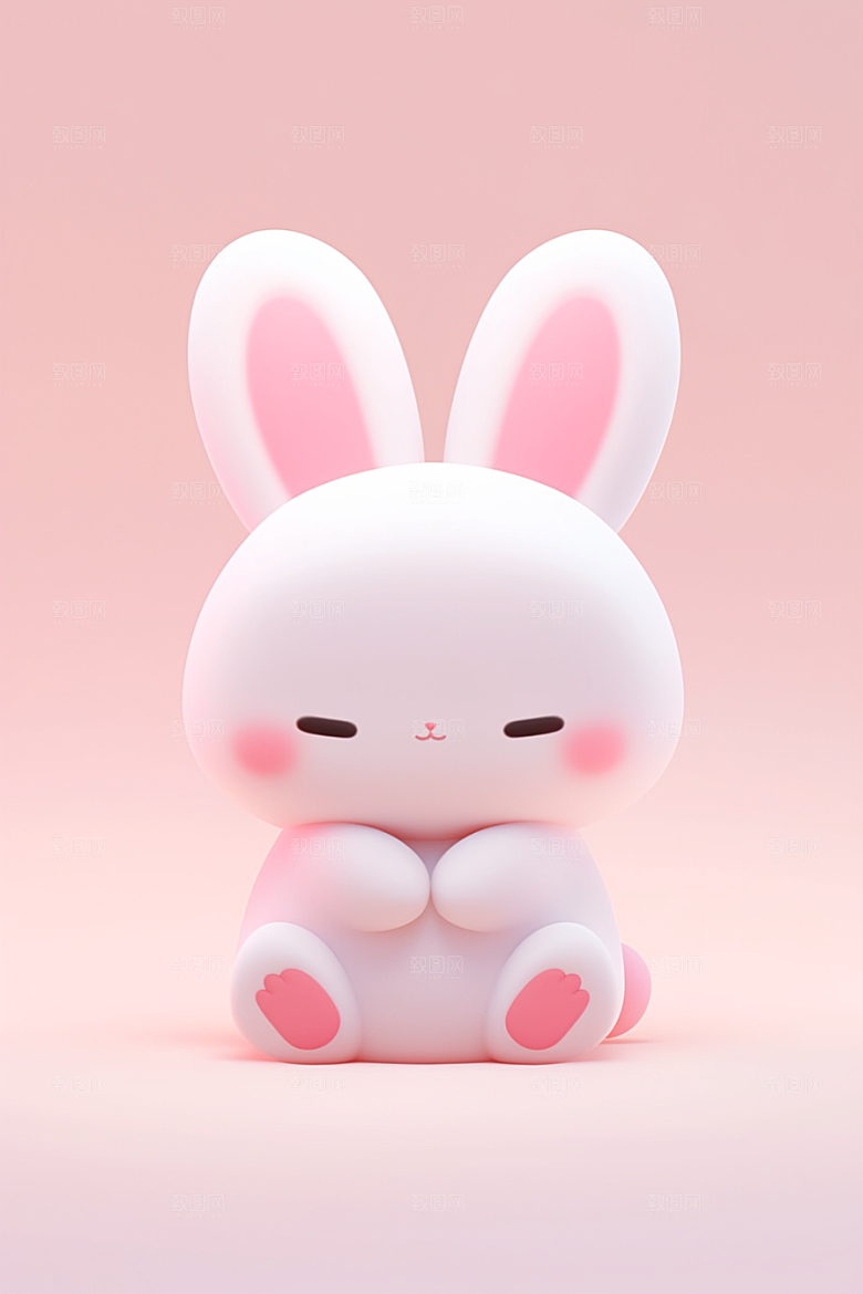 CG小兔子形象立体模型