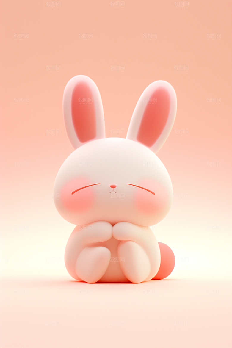 CG小兔子3D可爱模型