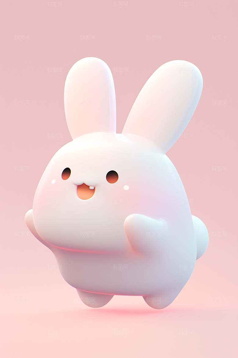 CG小兔子小动物IP模型