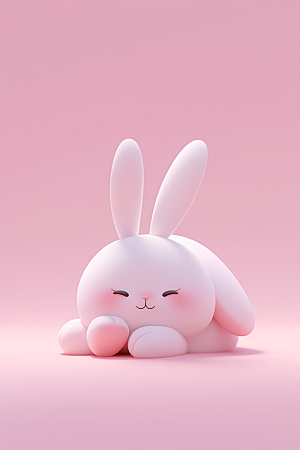 CG小兔子形象小白兔模型