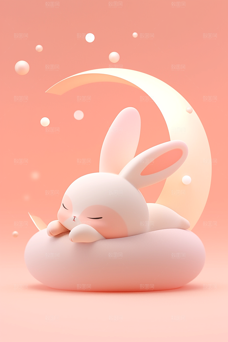 CG小兔子3D小白兔模型