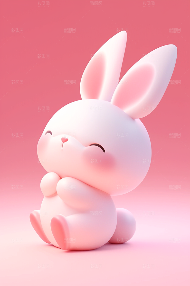 CG小兔子形象3D模型