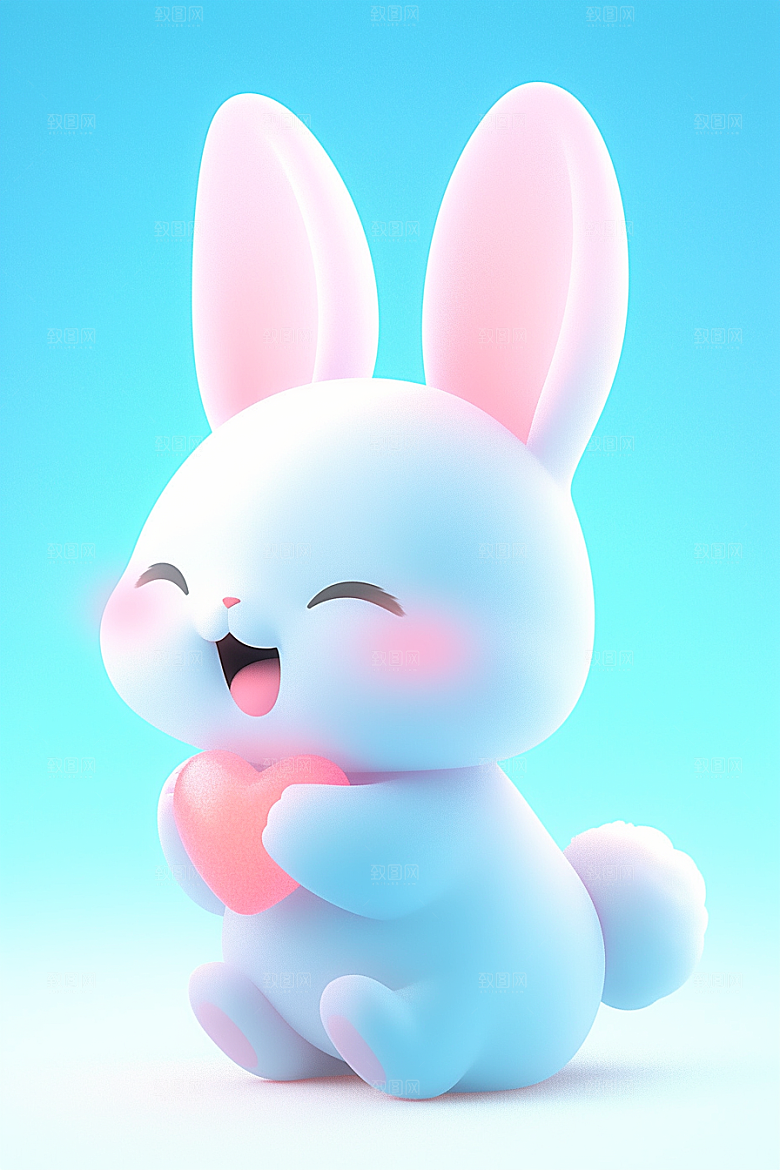 CG小兔子小白兔IP模型