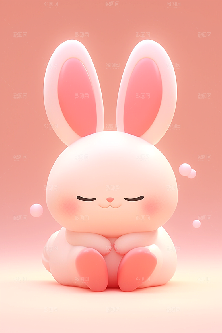 CG小兔子可爱3D模型