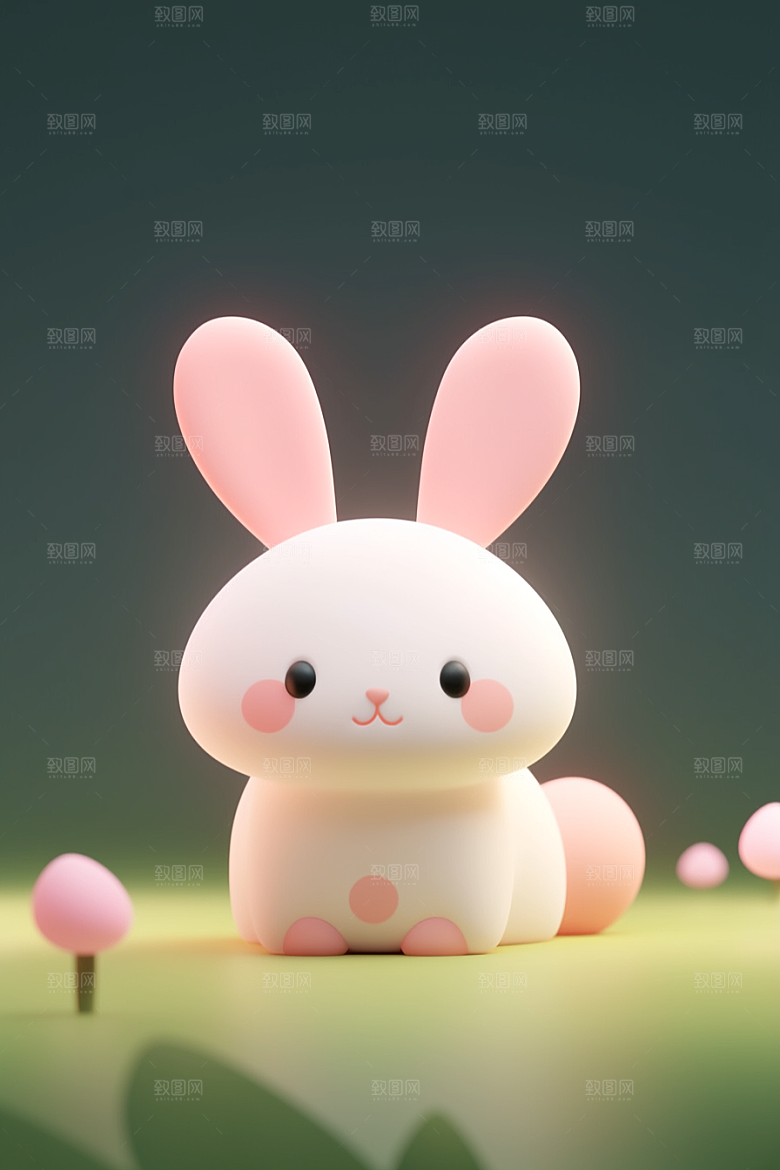 CG小兔子卡通可爱模型