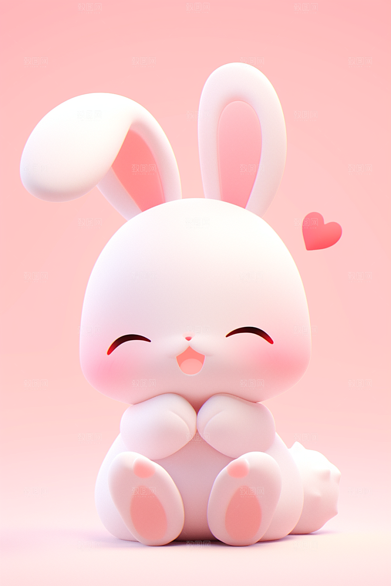 CG小兔子小白兔3D模型