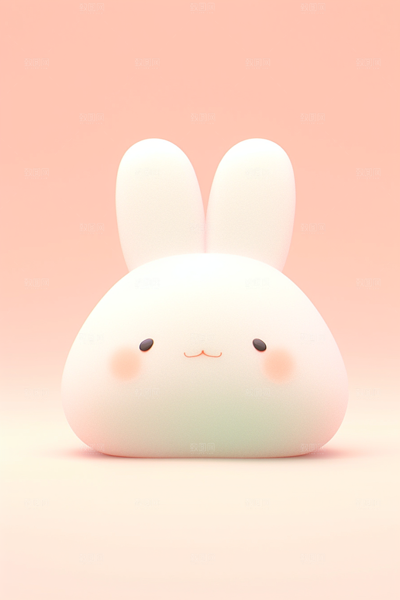 CG小兔子小白兔卡通模型