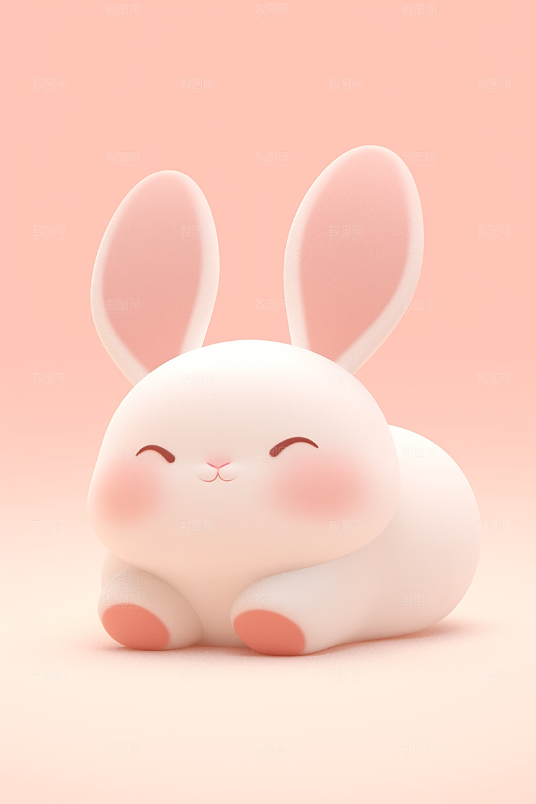 CG小兔子3D形象模型