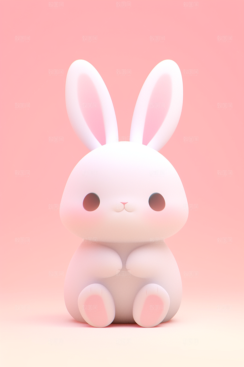 CG小兔子小动物IP模型