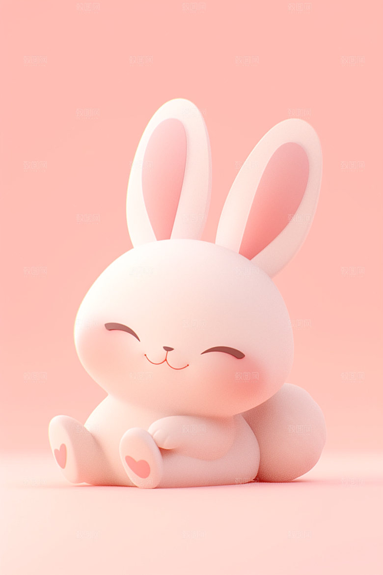 CG小兔子卡通C4D模型