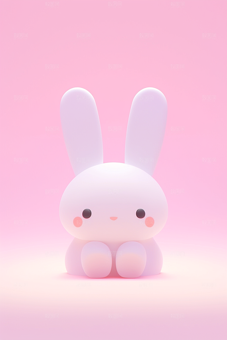 CG小兔子小白兔IP模型