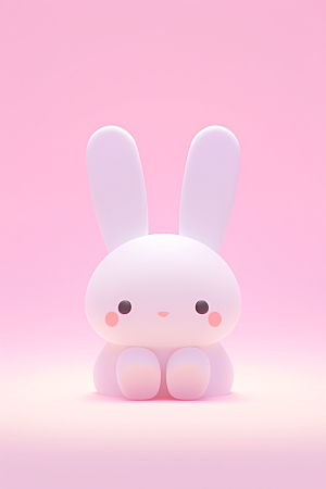 CG小兔子小白兔IP模型
