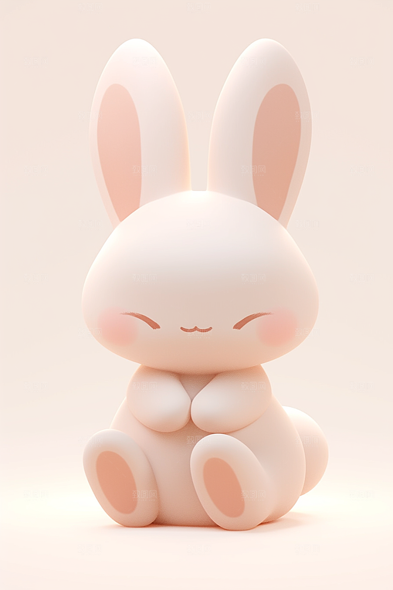 CG小兔子拟人立体模型