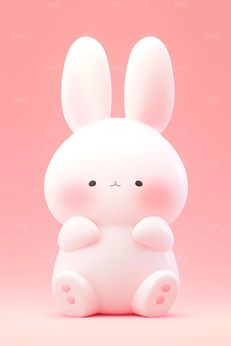 CG小兔子小动物C4D模型