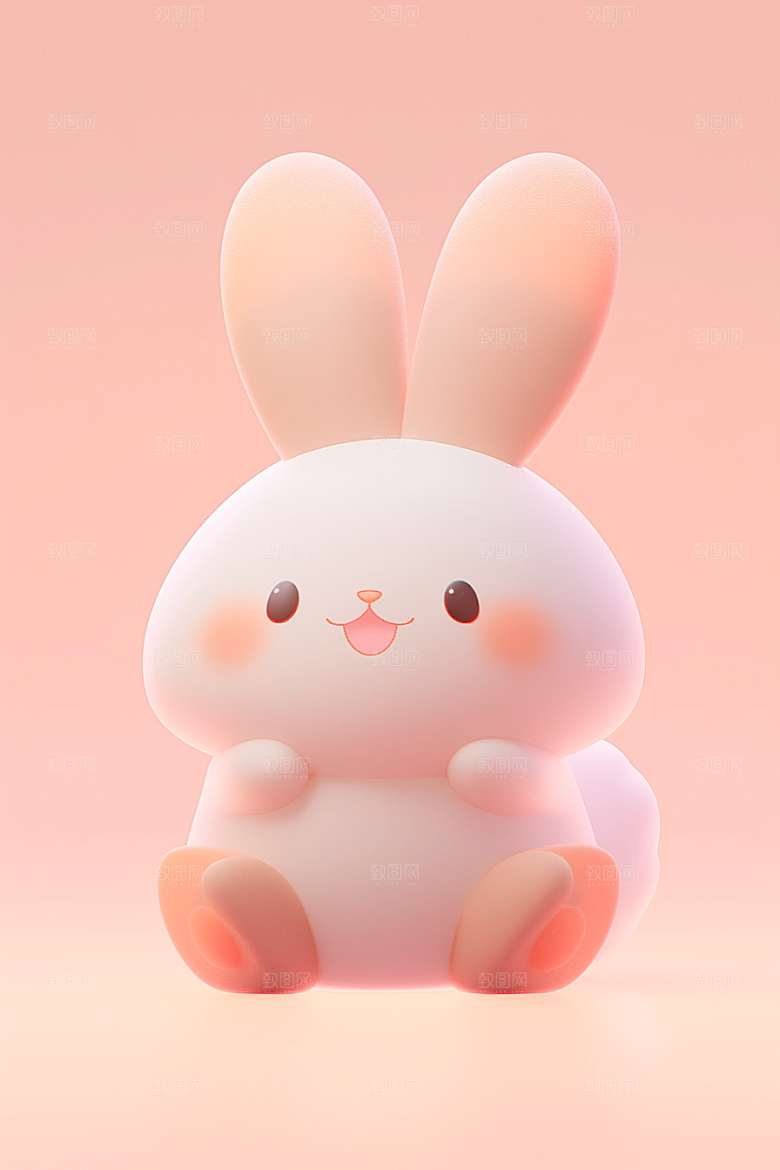 CG小兔子C4D3D模型
