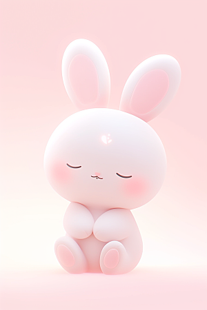 CG小兔子小白兔拟人模型