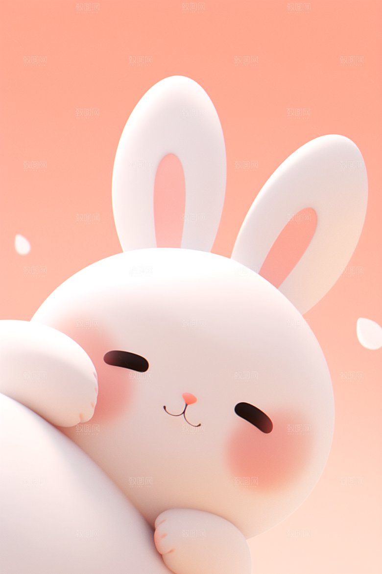 CG小兔子拟人立体模型